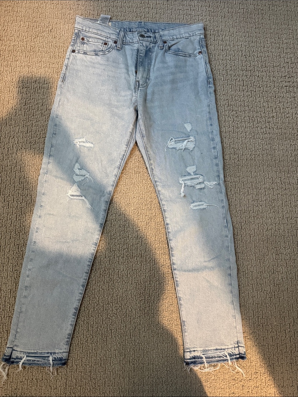Levi's Light Blue Ripped Skinny Jeans